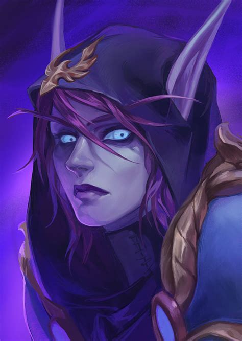 Commission Void Elf By Lyna Zf On Deviantart Warcraft Art Warcraft Characters World Of