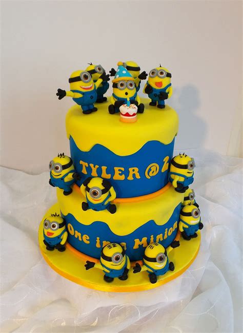 Don't forget to visit us since we keep updating about birthday cake and. Two tier Minion themed birthday cake | Birthday cake ...