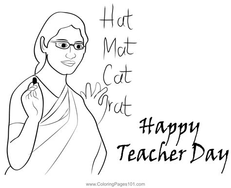 Happy Teacher Day Coloring Page For Kids Free Teachers Day Printable