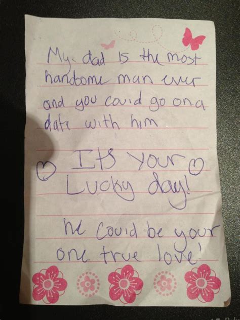 Single Dads Daughter Plays Wingman With This Adorable Note Photo Huffpost