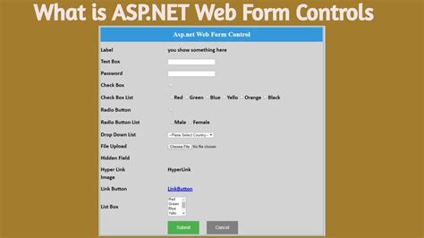 What Is Asp Net Web Form Controls Asp Net Tutorial Youtube