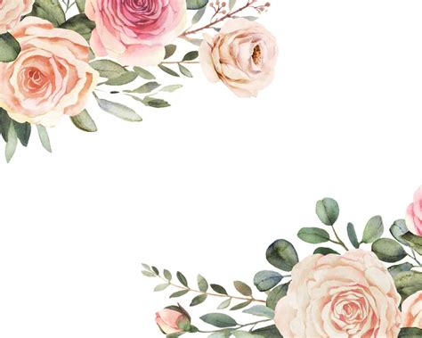 Elegant Watercolor Clipart With Roses And Eucalyptus Greenery Etsy