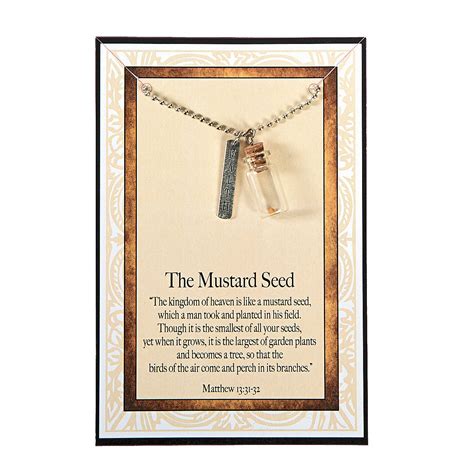 Mustard Seed Necklaces With Card Oriental Trading