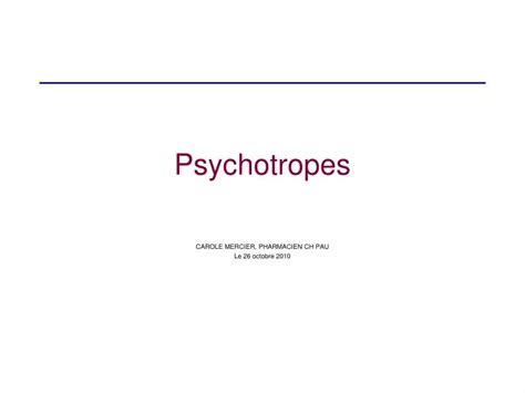 Ppt Psychotropes Powerpoint Presentation Free Download Id