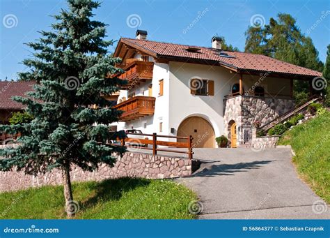 Guest House In Italian Alps Stock Image Image Of Tree View 56864377