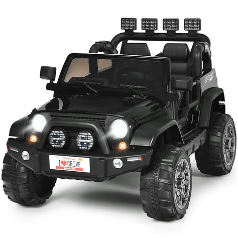 Topbuy 12v Electric Kids Ride On Truck Toys 2 Seater Jeep Car With