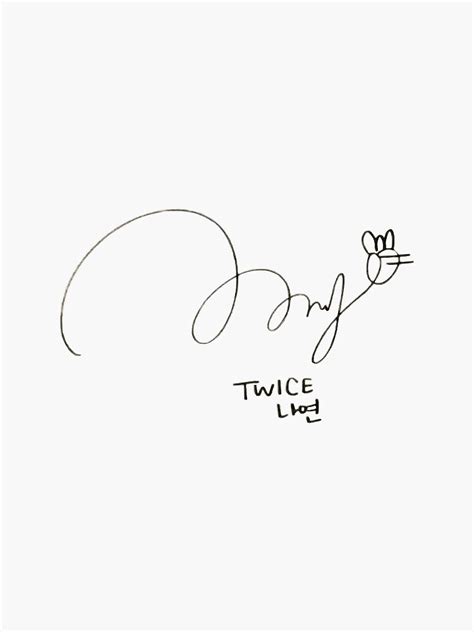 Twice Nayeon Signature Sticker For Sale By Buenojulian Redbubble