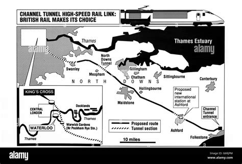 Channel Tunnel Map Black And White Stock Photos And Images Alamy