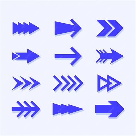 Free Vector Flat Blue Arrow Collection