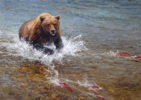 Grizzly Bear Painting By Ralph Oberg Bear Paintings Brown Bear Art