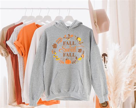 Fall Sweet Fall Hoodie Cute Autumn Sweatshirt With Saying Etsy