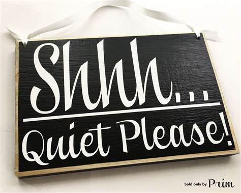 8x6 Shhh Quiet Please Custom Wood Sign In Session Spa Do Not Etsy Uk
