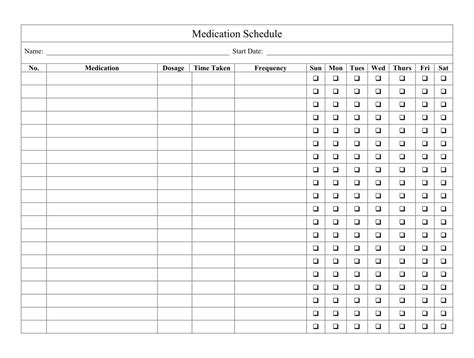 5 Best Images Of Free Printable Medication Schedule Printable Daily