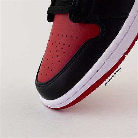【国内 3 19 発売】ナイキ エア ジョーダン 1 ロー “ブレッドトゥ” Nike Air Jordan 1 Low “bred Toe Black Red White