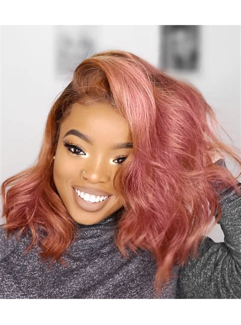 Maybe you would like to learn more about one of these? Hairstylist Rose Gold Human Hair Lace Wigs - iamglamm001 in 2020 (With images) | Lace wigs ...