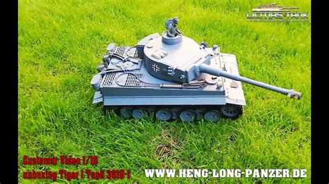 Rc Panzer Tiger 1 Heng Long Unboxing Kundenvideo Mit Fahrt Im Gelände