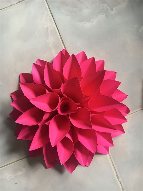 Dahlia Paper Flower Template
