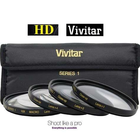 Vivitar 49mm Hi Def 4 Pcs 1 2 4 10 Close Up Macro Lens Set
