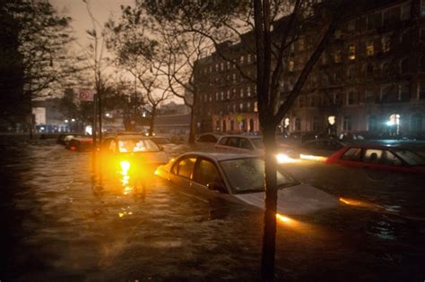sandy hits coast floods new york wsj
