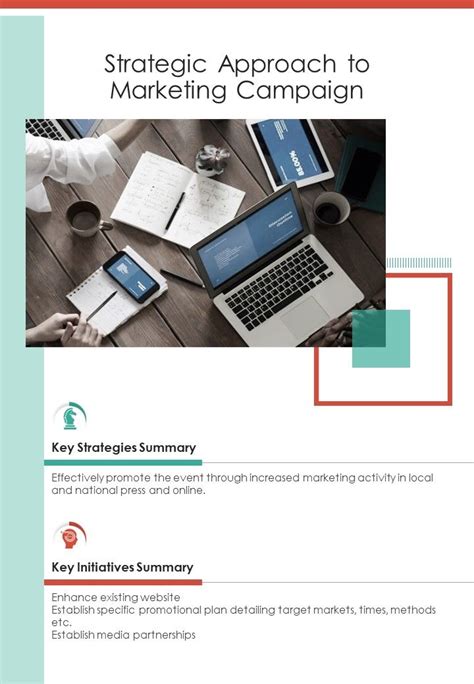 Strategic Approach To Marketing Campaign One Pager Sample Example