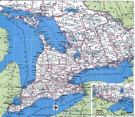 Southern Ontario Map Adobe Illustrator Digital Vector Map