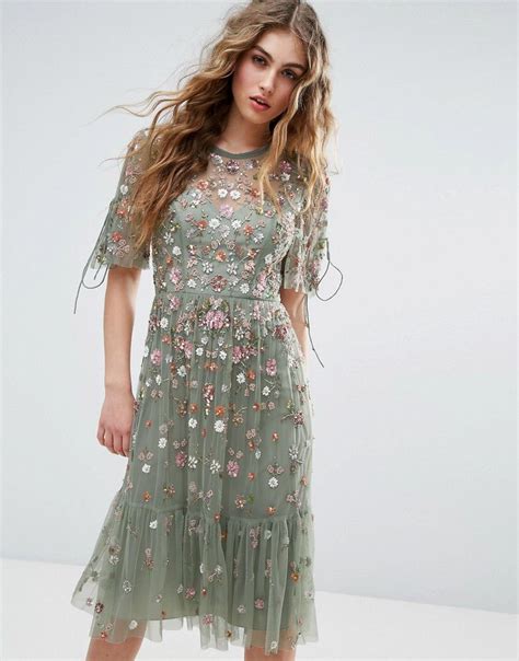 Needle And Thread Needle And Thread Floweret Embellished Midi Dress