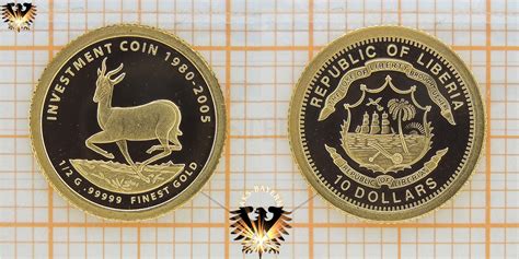 Liberia 10 Dollars 2005 Finest Gold Investment Coin