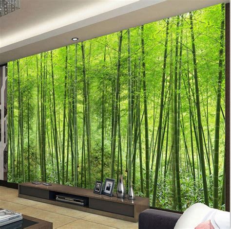 3d Customized Green Bamboo Forest Photo Wall Mural Wallpaper For Wall