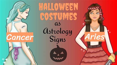 Halloween Costumes Based On Astrology Signs Part 1 【speedpaint】 Youtube