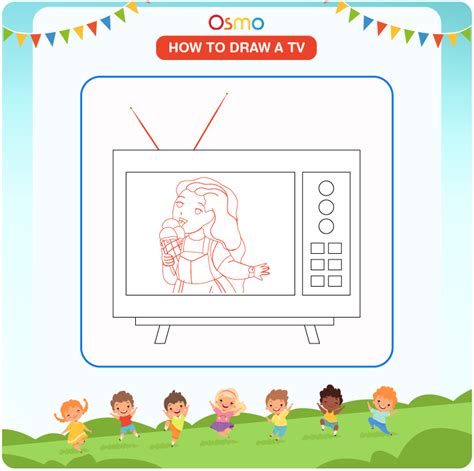 How To Draw A Tv A Step By Step Tutorial For Kids