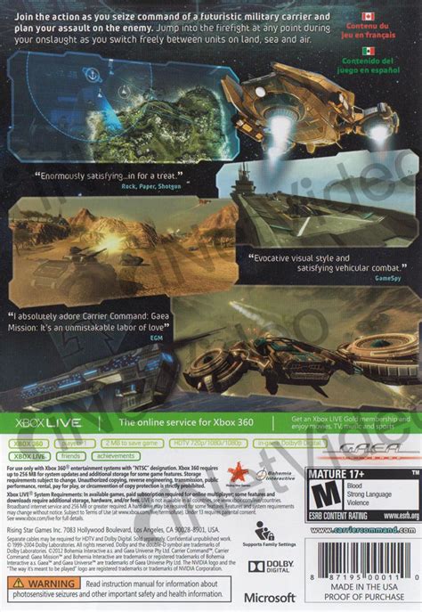 Carrier Command Gaea Mission Xbox360 On Xbox360 Game
