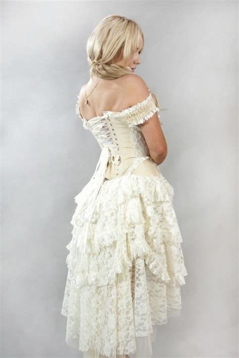 new vintage victorian gothic steampunk evening corset burleska dress n66 steampunk wedding