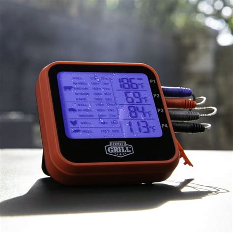 Expert Grill Lcd Display Cooking Thermometer With 4 Temperature Probes