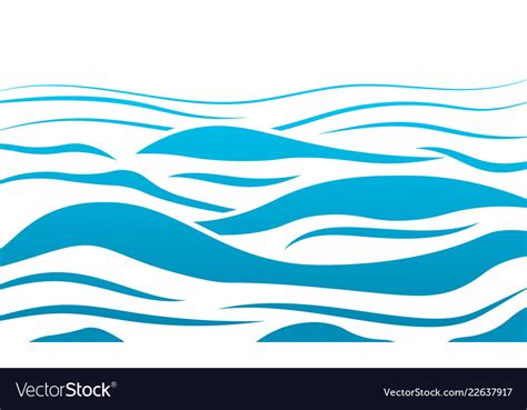 Blue Water Sea Waves Abstract Background Vector Image