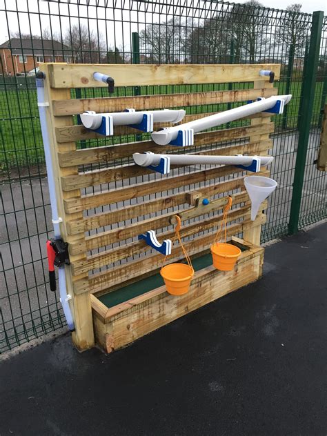 Water Play Water Wall With Adjustable Water Troughs Scales And