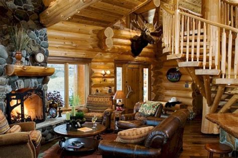 Gorgeous Log Cabin Style Home Interior Design06 Homishome
