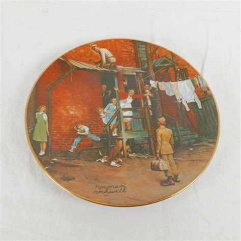 The Homecoming Norman Rockwell Mothers Day Plate 1979 Soldier Wwii