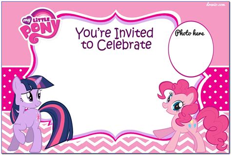 My Little Pony Birthday Invitation Cards The Human Tower