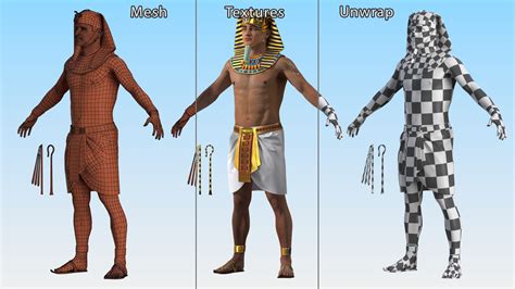 ancient egyptian pharaoh 3d model 139 gltf obj ma max upk unitypackage c4d fbx 3ds