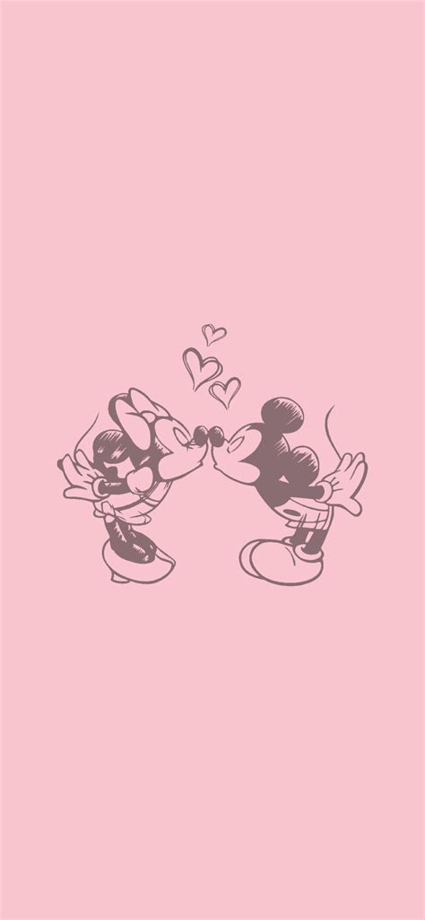 Mickey And Minnie Mouse Pink Wallpapers Pink Aesthetic Wallpaper
