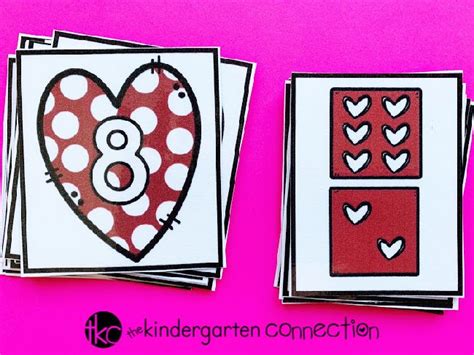 Valentines Day Subitizing Game Math Valentines Kindergarten
