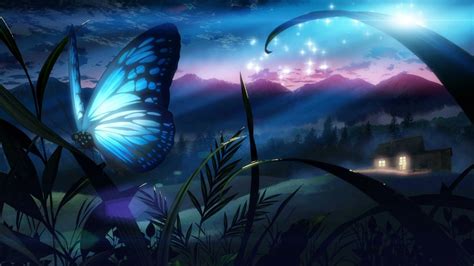 Anime Butterfly Wallpaper Hd Wallpaper Anime Summer Pockets Butterfly