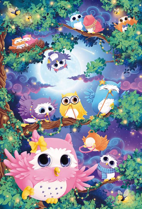 It was easy to find the edge pieces, however, it was hard. SCHMID JIGSAW PUZZLE - In Owl Woods 200 Piece- Puzzle ...
