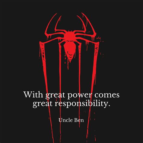 Spiderman Quotes With Great Power Comes Great Responsibility