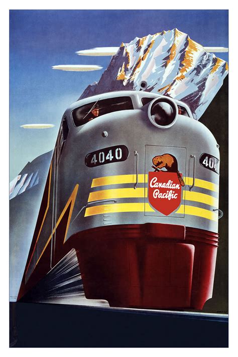 Travel On The Canadian Pacific Train Posters Train Art Railroad Art