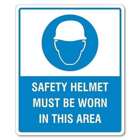Safety Helmet Must Be Worn Sign The Signmaker