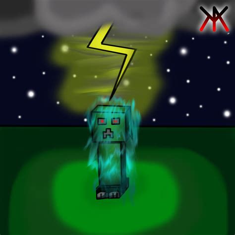 Minecraft Creeper Strucked By Lightning By Kabyalkaris On Deviantart