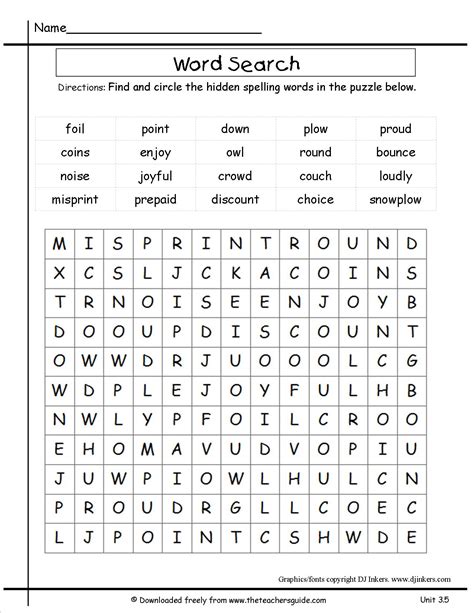 Vocabulary Words For 3th Graders