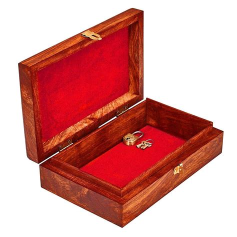 Wooden Jewelry Box With Free Lock And Key Wooden Jewelry Boxes Jewelry