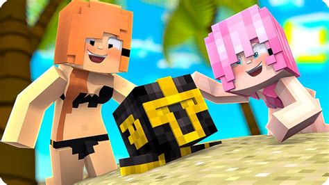 Chicas En Bikini Me Entierran En La Playa En Minecraft Youtube